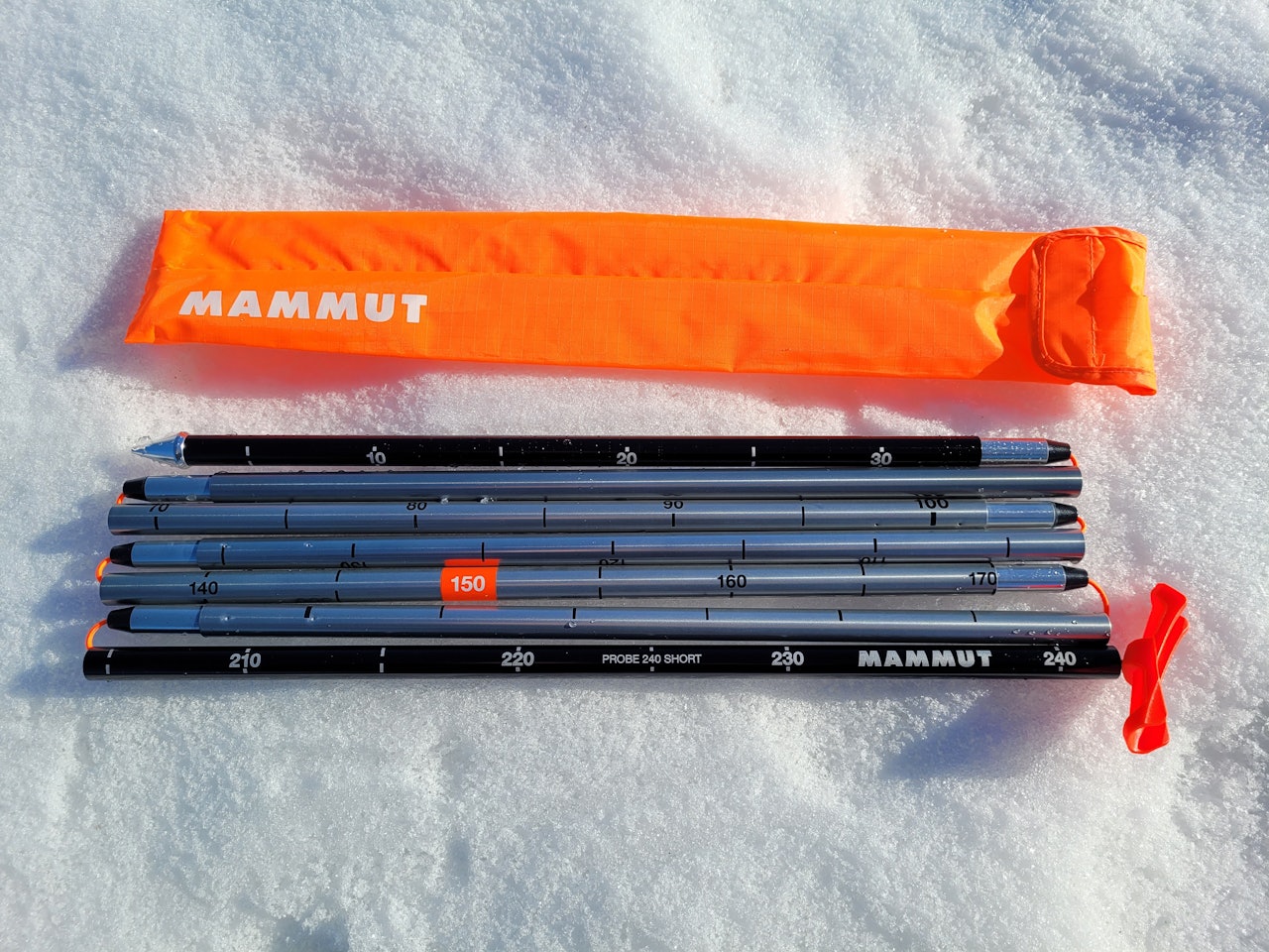 Mammut Probe sport 240. Foto: Christer Lundberg Nes søkestang med oppbevaringspose