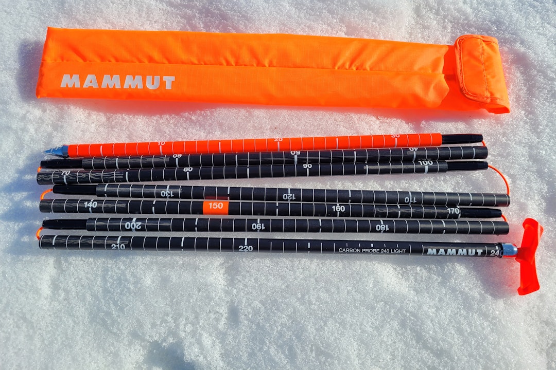 Mammut Carbon Probe 240 Light. Foto: Christer Lundberg Nes søkestang med oppbevaringspose