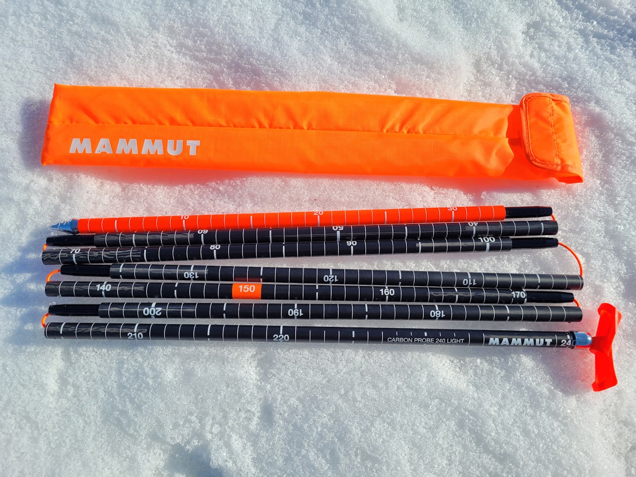 Mammut Carbon Probe 240 Light. Foto: Christer Lundberg Nes søkestang med oppbevaringspose