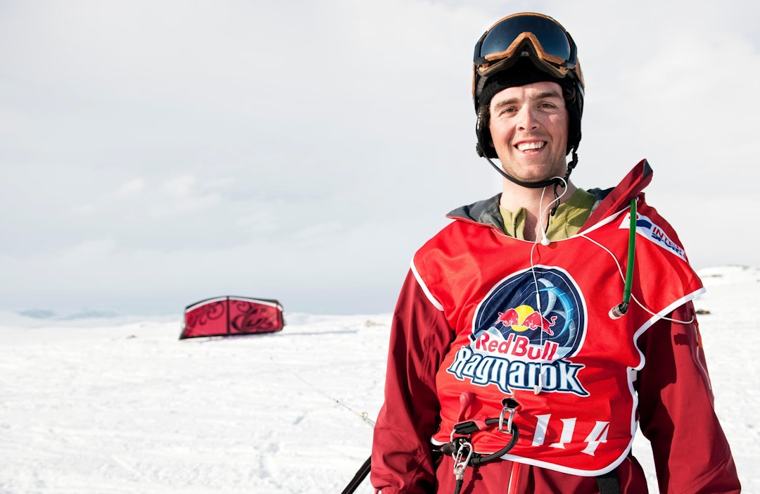 KONGEN AV HAUGASTØL: Bjørn Kaupang har vært blant de mest profilerte kiterne i Norge i en årrekke. Bilde: Dan Vojtech / Red Bull Content Pool