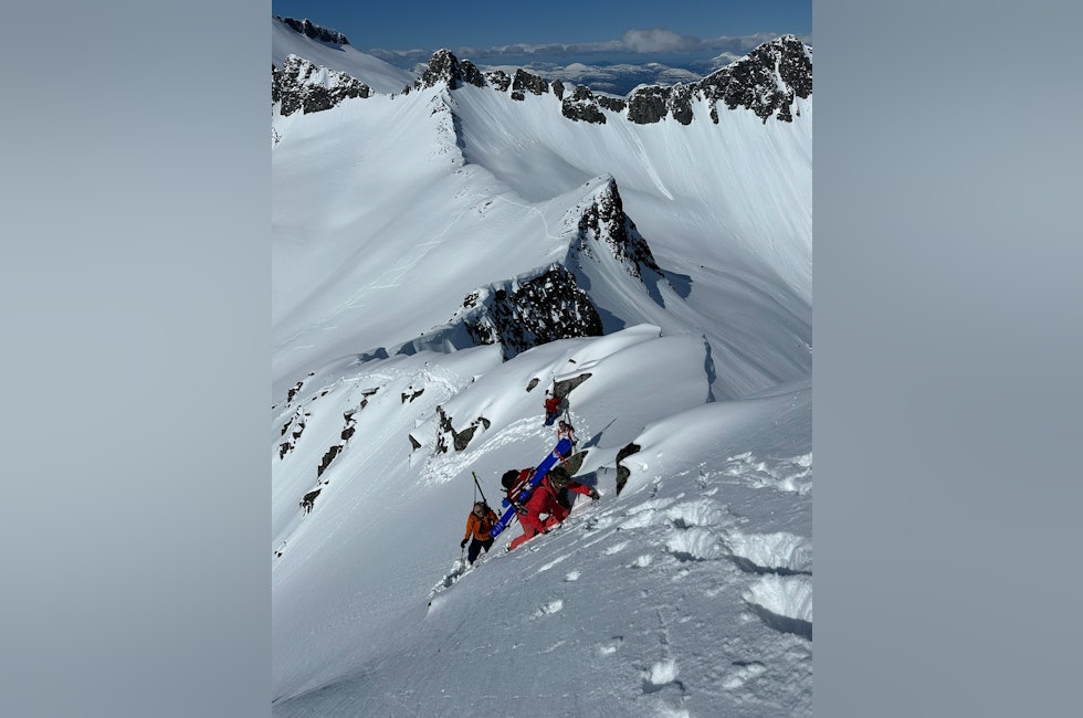 klatrere i vinterfjellet