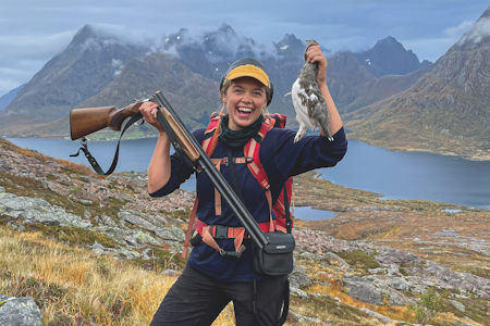 STØKKJAKTA: Det er fjellrypejakta som betyr mest for Guro. Foto: Privat. STØKKJAKTA: Det er fjellrypejakta som betyr mest for Guro. Foto: Privat.