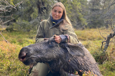 STØKK: Hennes første elgfall var en opplevelse som satte en støkk i henne, og hun fryktet hun aldri ville jakte elg igjen. STØKK: Hennes første elgfall var en opplevelse som satte en støkk i henne, og hun fryktet hun aldri ville jakte elg igjen.