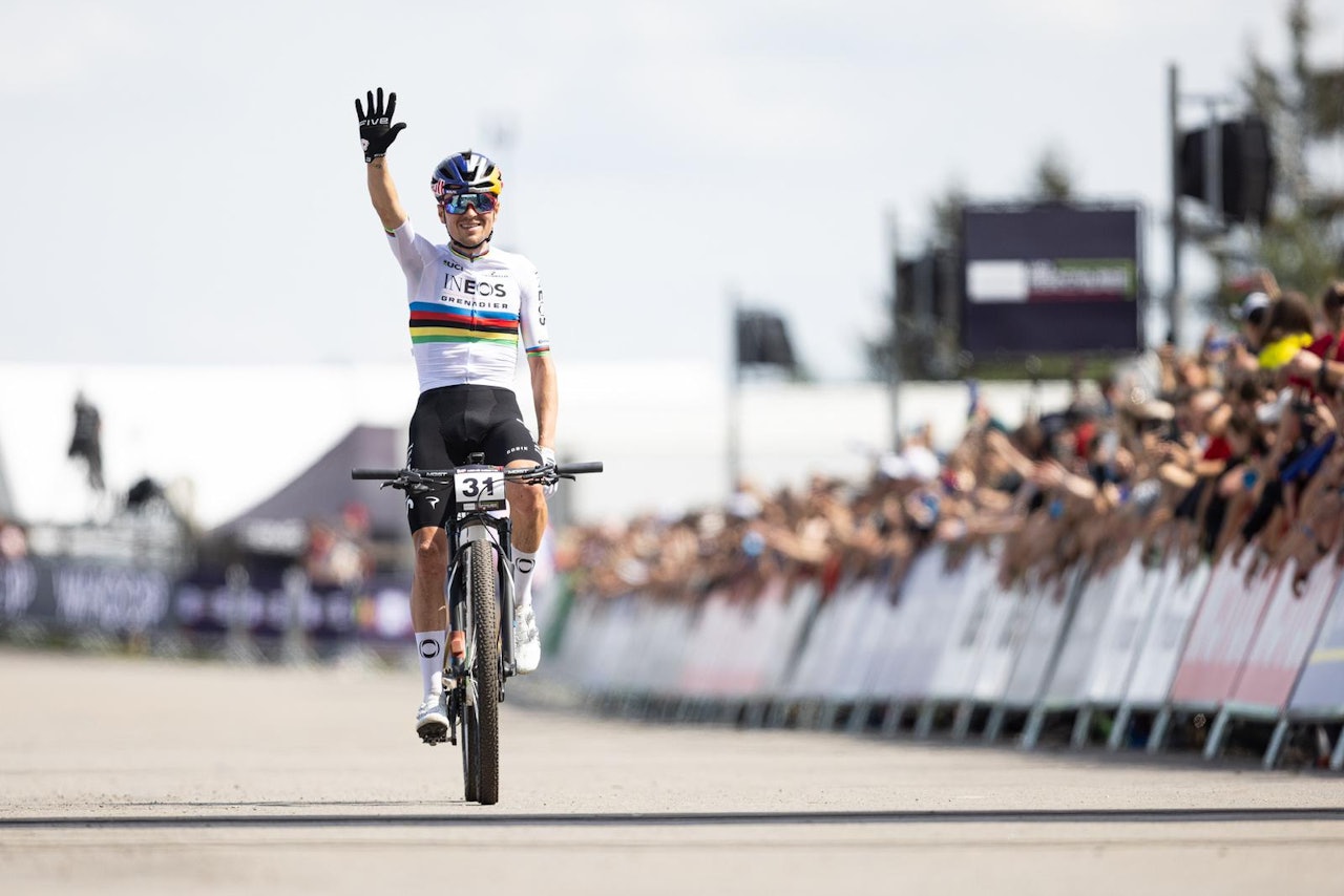MOT OL: Tom Pidcock viser at formen inn mot OL i Paris er på riktig spor. Foto: UCI tom pidcock nove mesto