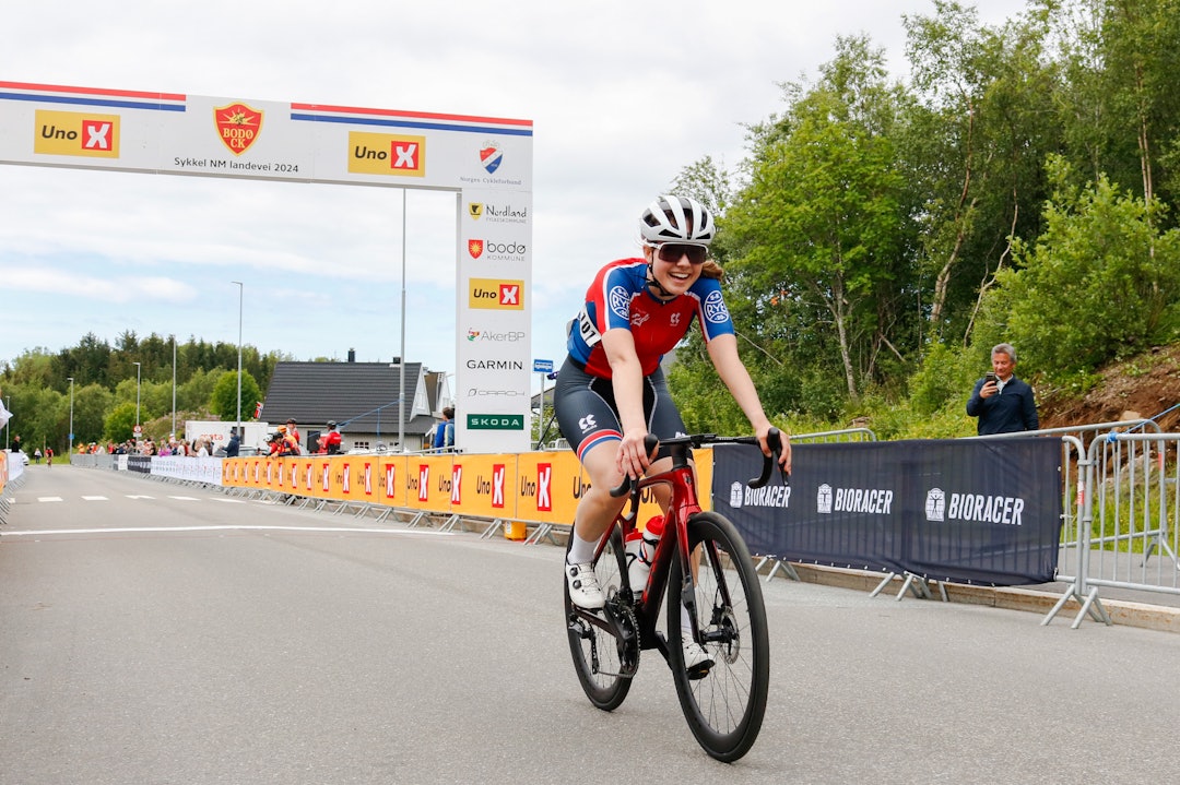 ALENE TIL MÅL: Kamilla Aasebø hadde en komfortabel ledelse inn på oppløpet. Foto: Knut Andreas Lone ALENE TIL MÅL: Kamilla Aasebø hadde en komfortabel ledelse inn på oppløpet. Foto: Knut Andreas Lone