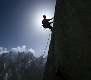 Stein-Ivar Gravdal i aksjon på Norskeruta på Great Trango Tower i Pakistan. trango norskeruta Rolf bae Stein-Ivar Gravdal great trango tower