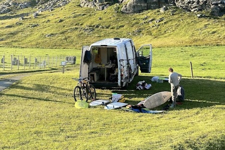 BILTUR: Det har blitt en del Norgesturer med Thomas Klingenbergs campervan. Foto: Thomas Klingenberg. BILTUR: Det har blitt en del Norgesturer med Thomas Klingenbergs campervan. Foto: Thomas Klingenberg.