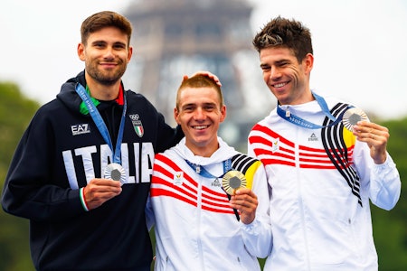 OL-GULL: Det var ikke hvem som helst Remco Evenepoel henviste til de nest øverste stegene på podiet lørdag kveld. Foto: Cor Vos OL-GULL: Det var ikke hvem som helst Remco Evenepoel henviste til de nest øverste stegene på podiet lørdag kveld. Foto: Cor Vos