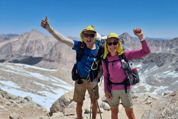 LIDENSKAPELIGE: Bjørn Forselv og kona Inger Krane går turene sammen. Her fra deres ekspedisjon gjennom USA. Foto: Privat Fjellvandring