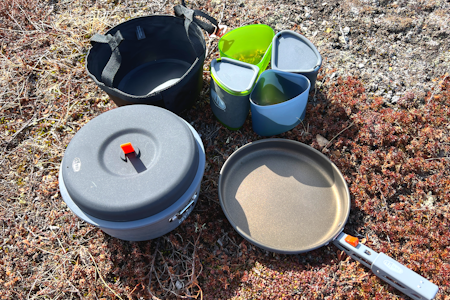 KOMPLETT: GSI Outdoors Backpacker leveres med det meste du trenger til å kokkelere i terrenget. KOMPLETT: GSI Outdoors Backpacker leveres med det meste du trenger til å kokkelere i terrenget.