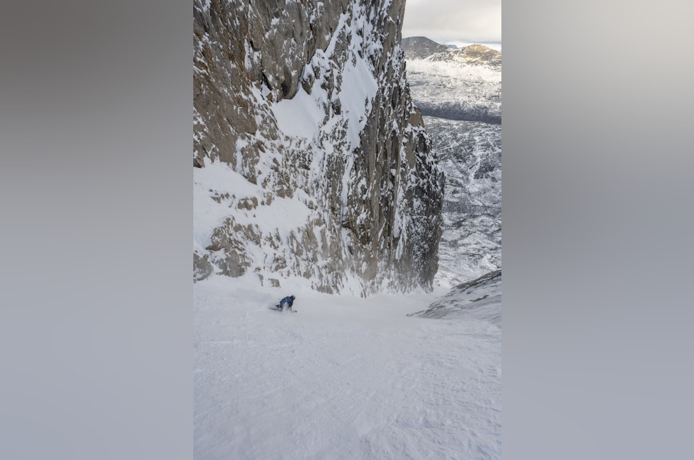 Nysnø på Lappviktinden ved Narvik: 500 høydemeter med bratt og nydelig ...