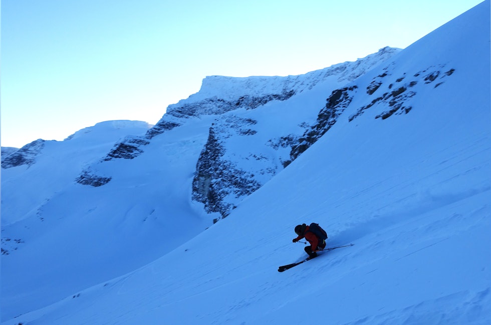 skikjøring i pudder
