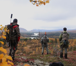 LOKALT STYRE: Beiarn og Bardu krever samme rettigheter som kommuner sørpå, de vil danne lokale fjellstyrer og ta over forvaltningen fra Statskog. Arkivfoto: Kjell-Harald Myrseth Elgjegere på jakt i Bardu / Indre Troms