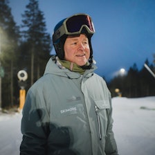 KLAR FOR VINTER: Espen Bengston, daglig leder i Skimore Oslo. Foto: Sigurd Ekeli Grimsby Espen Bengston, daglig leder i Skimore Oslo