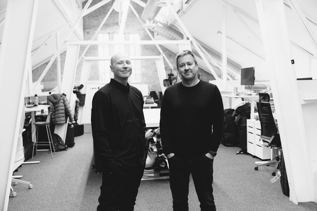 ØVERST: Gründer Truls Brataas og administrerende direktør Richard Collier i Db. ØVERST: Gründer Truls Brataas og administrerende direktør Richard Collier i Db.