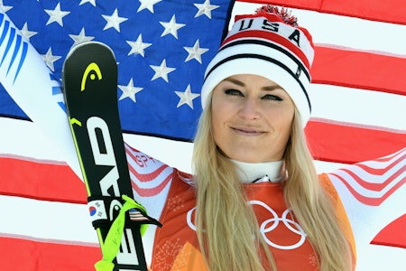 BRONSE BAK MOWINCKEL: Lindsey Vonn sikret bronse i utfor under OL i Pyeongchang 2018, like bak Ragnhild Mowinckel som tok sølv. Foto: EPA/VASSIL DONEV BRONSE BAK MOWINCKEL: Lindsey Vonn sikret bronse i utfor under OL i Pyeongchang 2018, like bak Ragnhild Mowinckel som tok sølv. Foto: EPA/VASSIL DONEV