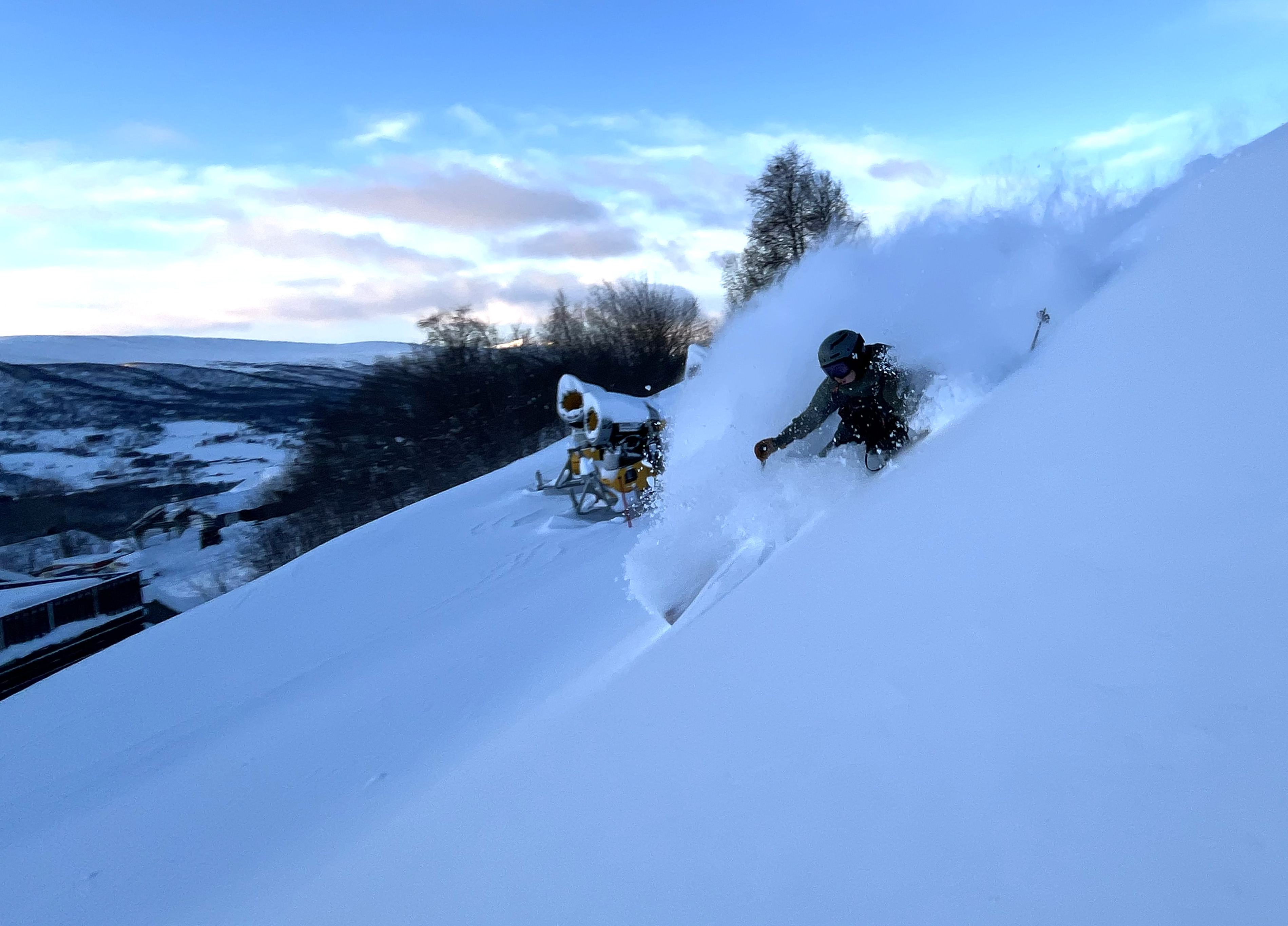 skikjøring i pudder