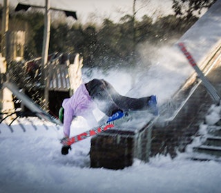 SLAM: I videoen ser vi B-Macks fall på «Kadetten-ledgen» som førte til et brudd i armen. Foto: Espen Thomassen SLAM: I videoen ser vi B-Macks fall på «Kadetten-ledgen» som førte til et brudd i armen. Foto: Espen Thomassen