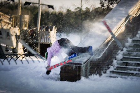 SLAM: I videoen ser vi B-Macks fall på «Kadetten-ledgen» som førte til et brudd i armen. Foto: Espen Thomassen SLAM: I videoen ser vi B-Macks fall på «Kadetten-ledgen» som førte til et brudd i armen. Foto: Espen Thomassen