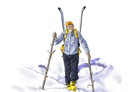 JEG TROR JEG HAR GLEMT NOE: Alle har kjent på skuffelse, mistillit og tilløp til lett aggresjon. Alle har ristet på hodet. Alle har smilt merkelige smil når den uheldige setter seg i en campingstol og sier «jeg bare venter her til dere kommer tilbake, jeg, skriver Eivind Eidslott. Illustrasjon: Didrik Andresen Staver av kvist