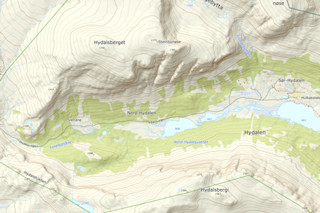 SKREDOMRÅDET: Politiet opplyser at skredet har skjedd øst for Hydalsberget. SKREDOMRÅDET: Politiet opplyser at skredet har skjedd øst for Hydalsberget.