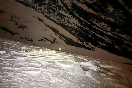 SKREDET: Bildet viser deler av skredområdet. Foto: 330 skvadron / Luftforsvaret SKREDET: Bildet viser deler av skredområdet. Foto: 330 skvadron / Luftforsvaret