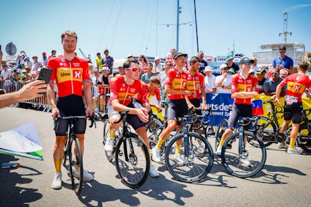 NY TOUR-TUR: Ramus Tiller, Søren Wærenskjold, Magnus Cort og resten av Uno-X kan etter alt å dømme juble for ny Tour-deltakelse. Foto: Cor Vos NY TOUR-TUR: Ramus Tiller, Søren Wærenskjold, Magnus Cort og resten av Uno-X kan etter alt å dømme juble for ny Tour-deltakelse. Foto: Cor Vos