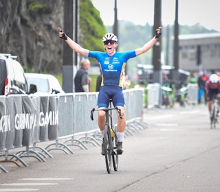 HOLDT UNNA: Elias Gran Hermansen sørget for at Ringerike Sk har gull i banken før NM fellesstart på hjemmebane. Foto: Henrik Alpers. HOLDT UNNA: Elias Gran Hermansen sørget for at Ringerike Sk har gull i banken før NM fellesstart på hjemmebane. Foto: Henrik Alpers.