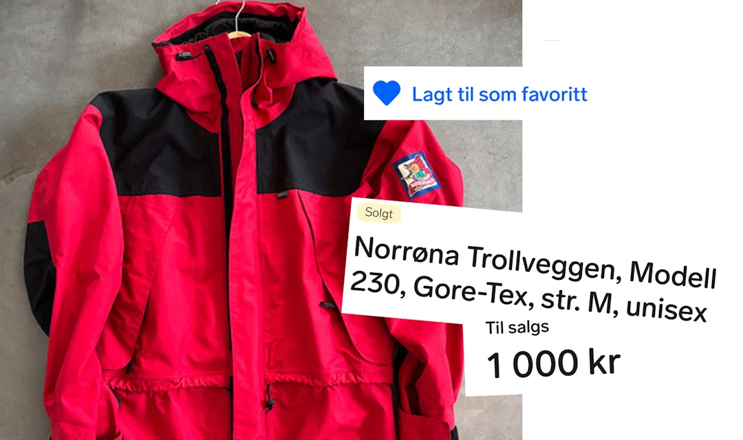 TROLL I ESKE: Det er begrenset hvor mange jakker som fortsatt er brukanes mer enn 30 år etter lansering, men Norrøna Trollveggen er en av de. Finn annonse med Norrøna Trollveggen Modell 230 Gore-Tex