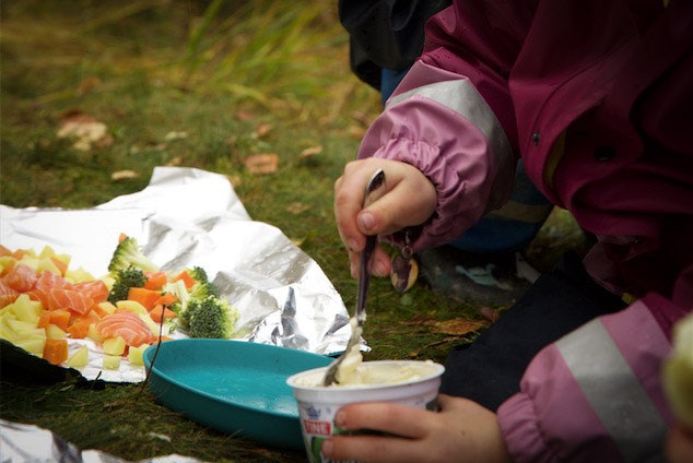 VELG SJØLV: Å laga si eiga skattekiste før middag er med på å gje matlyst. Foto: Sigrid Henjum barnevennlig turmat