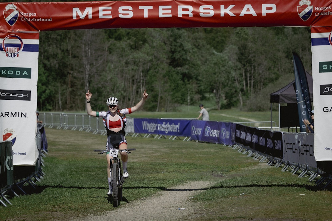Norgesmester på hjemmebane: Oda LaForce (IF Frøy). Norgesmester på hjemmebane: Oda LaForce (IF Frøy).