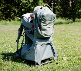 TESTET: Osprey Poco Premium er en bæremeis som framstår som både robust og funksjonell. Foto: Gunhild Aaslie Soldal osprey poco premium bæremeis-test utemagasinet
