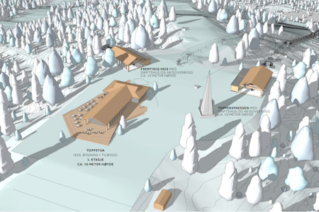 NYTT: Plantegningene for nye Varingskollen inkuderer ny stolheis helt fra togperrongen som vil gå via en mellomstasjon og helt opp til toppstua, som også vil bli helt ny. NYTT: Plantegningene for nye Varingskollen inkuderer ny stolheis helt fra togperrongen som vil gå via en mellomstasjon og helt opp til toppstua, som også vil bli helt ny.