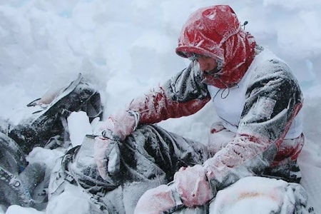 FINURLIG SAMMENHENG: Lite visste denne deltakeren av Langfjordrennet, at skogbranner kunne være grunnen til det ufyselige været. Foto: Geir Elde FINURLIG SAMMENHENG: Lite visste denne deltakeren av Langfjordrennet, at skogbranner kunne være grunnen til det ufyselige været. Foto: Geir Elde