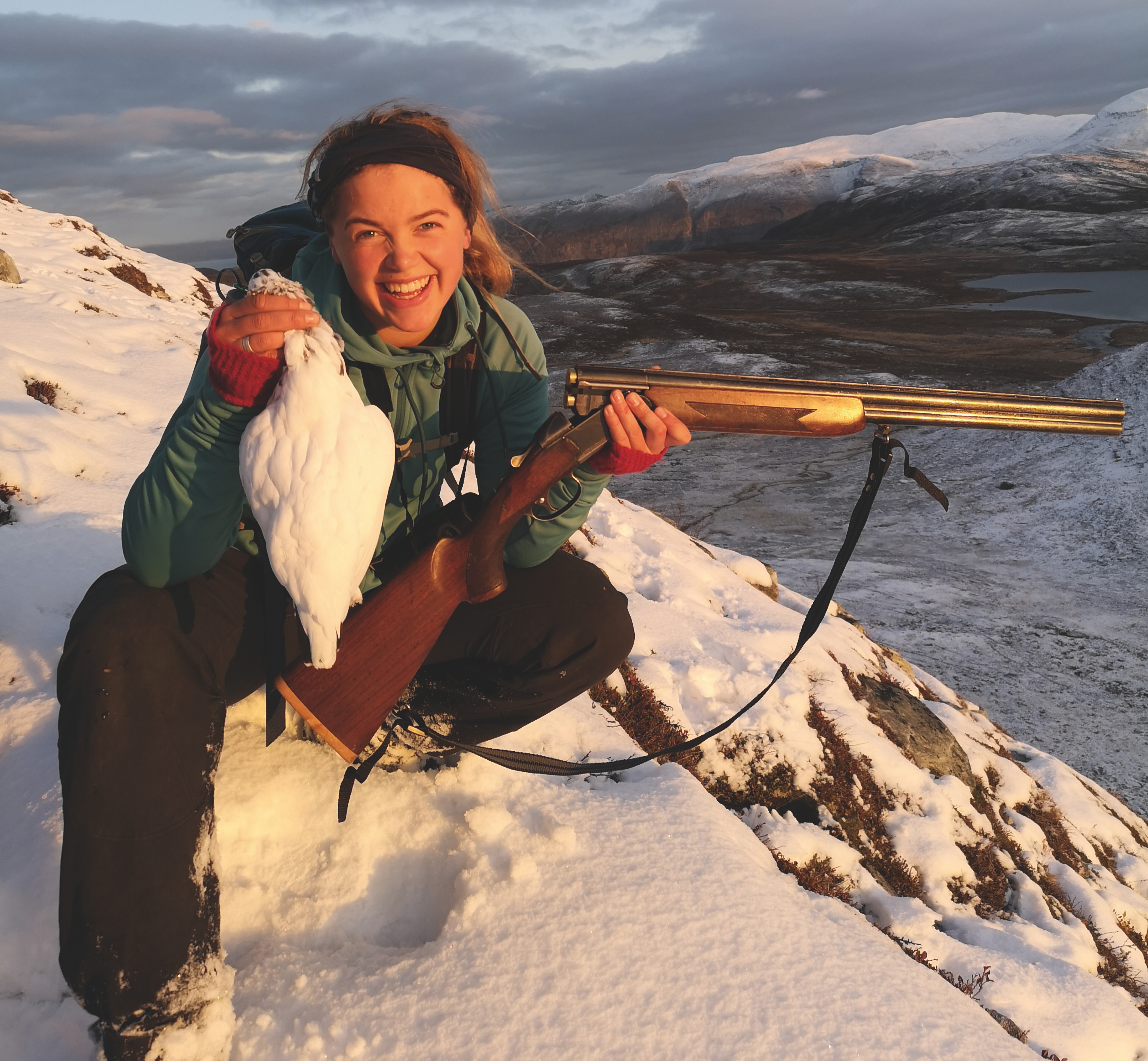 LIRYPE: Bonus med lirypefangst på vei opp til fjellrypene. Foto: Privat