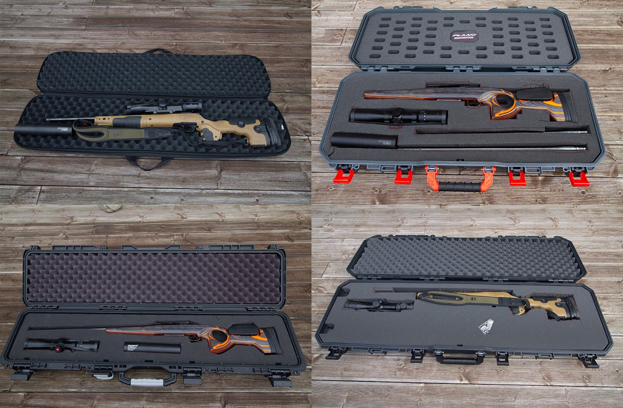 TESTET: Våpenkoffert kommer i ulike varianter. Foto: Abraham. Grimstvedt våpenkoffert test