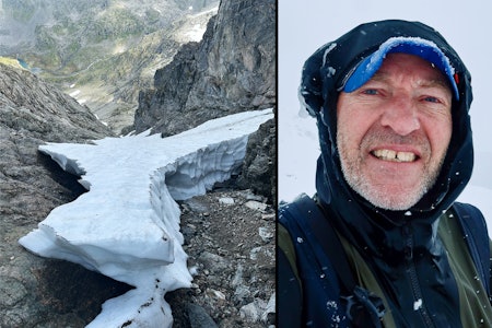 SKIFØRE? Bård Smestads nedkjøring på Fløtatinden i august 2025 – hans 72. måned på rad med ski eller brett på naturlig snø. – Det har blitt et lite press jeg legger på meg selv. Men fortsatt er det mest av alt artig. SKIFØRE? Bård Smestads nedkjøring på Fløtatinden i august 2025 – hans 72. måned på rad med ski eller brett på naturlig snø. – Det har blitt et lite press jeg legger på meg selv. Men fortsatt er det mest av alt artig.