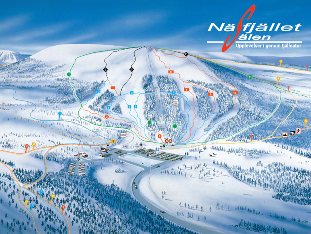 NÄSFJÄLLET TIL SALGS: Det lille skianlegget nord for Sälen har fem heiser, elleve nedfarter – og en brokete historie. NÄSFJÄLLET TIL SALGS: Det lille skianlegget nord for Sälen har fem heiser, elleve nedfarter – og en brokete historie.