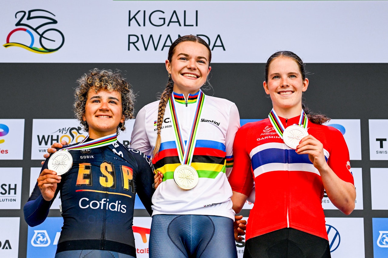 HISTORISK: Oda Aune Gissinger sikret Norges aller første VM-medalje på tempo i junior kvinner. Foto: Cor Vos HISTORISK: Oda Aune Gissinger sikret Norges aller første VM-medalje på tempo i junior kvinner. Foto: Cor Vos