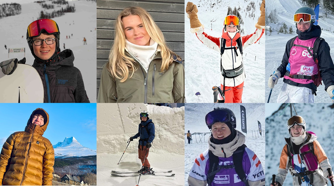 TOPP ÅTTE: Norge stiller med rekordmange utøvere til junior-VM i Kappl i januar. norske deltakere i junior-vm i frikjøring