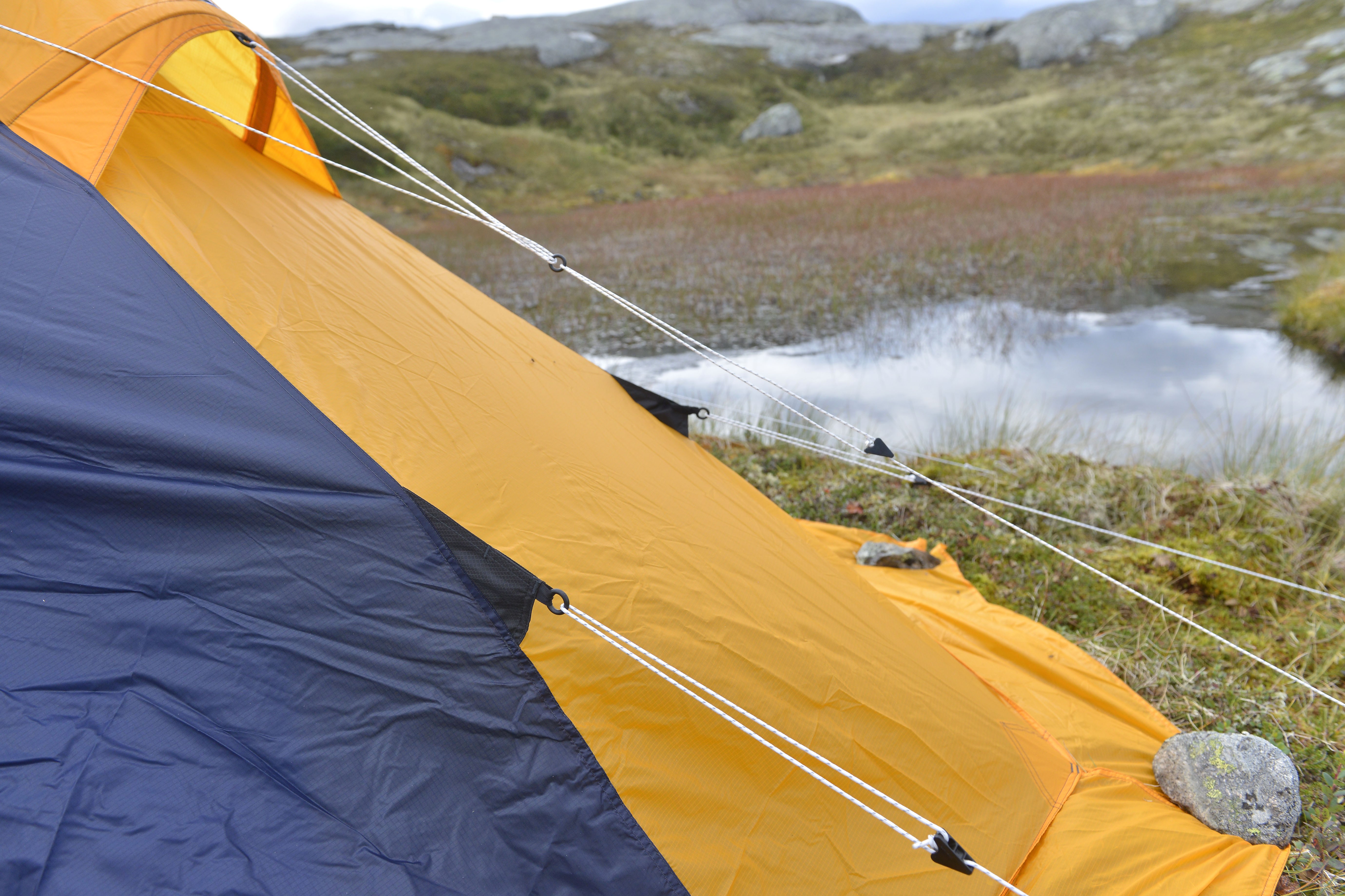 telt med stormmatter høst