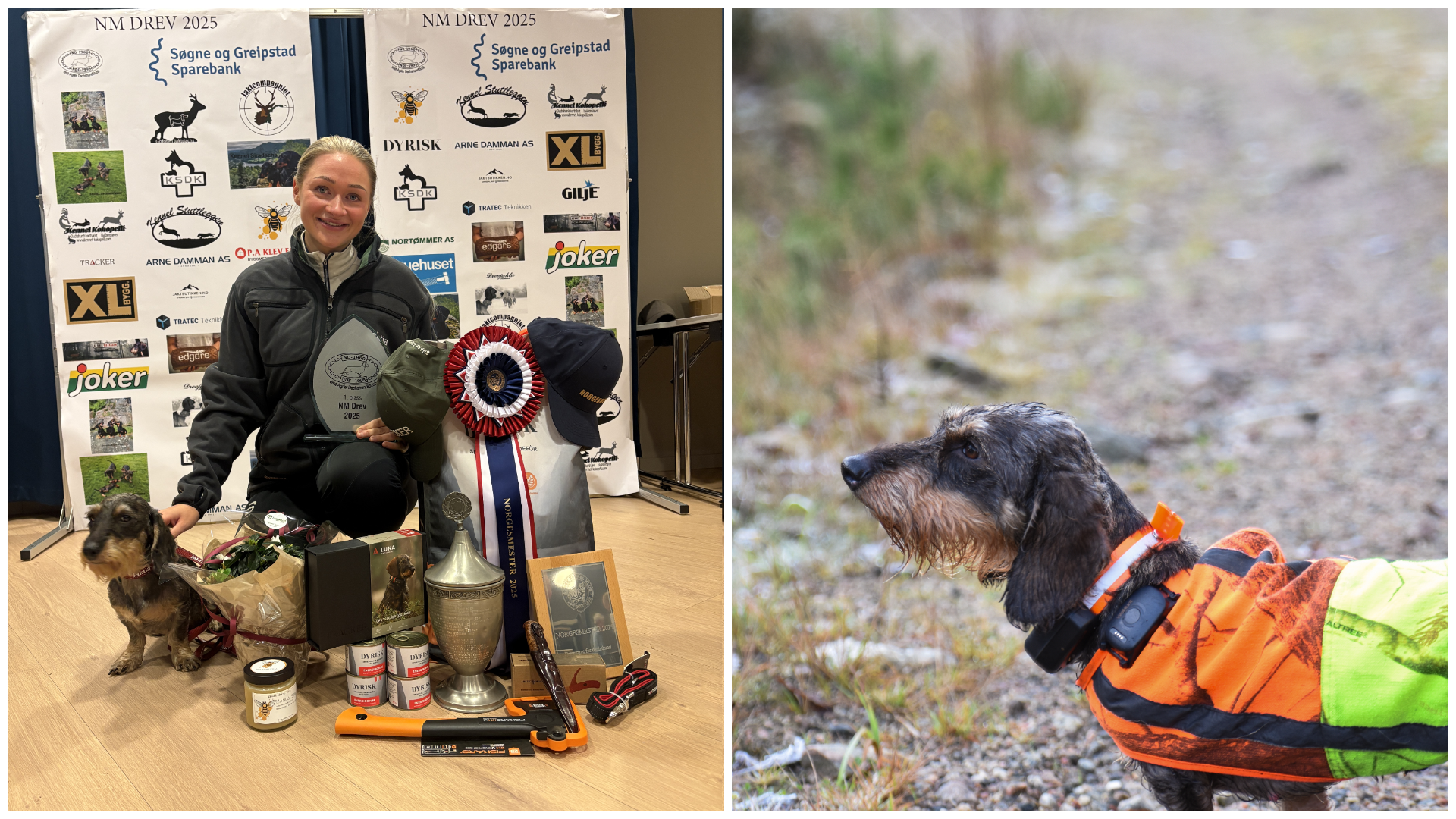 Hedda Svennebye og dachsen Vilja