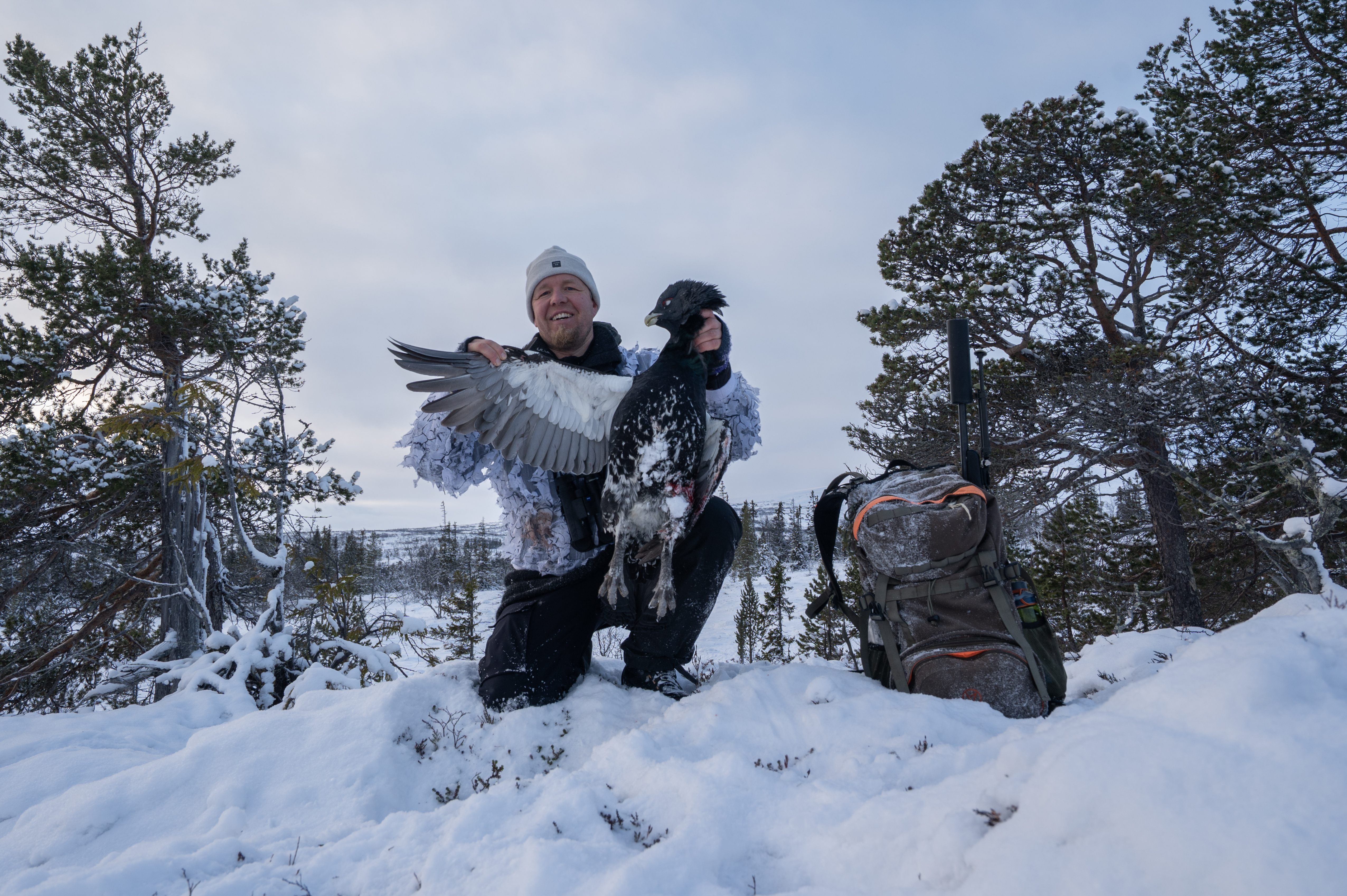 Artikkelforfatteren med dagens fangst