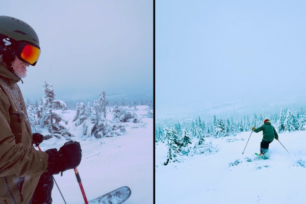 TEAM TRUA: Thomas Torsteinson og Bård Gundersen var blant de få som hadde trua utenfor løypene på Bøseter. skikjøring på norefjell