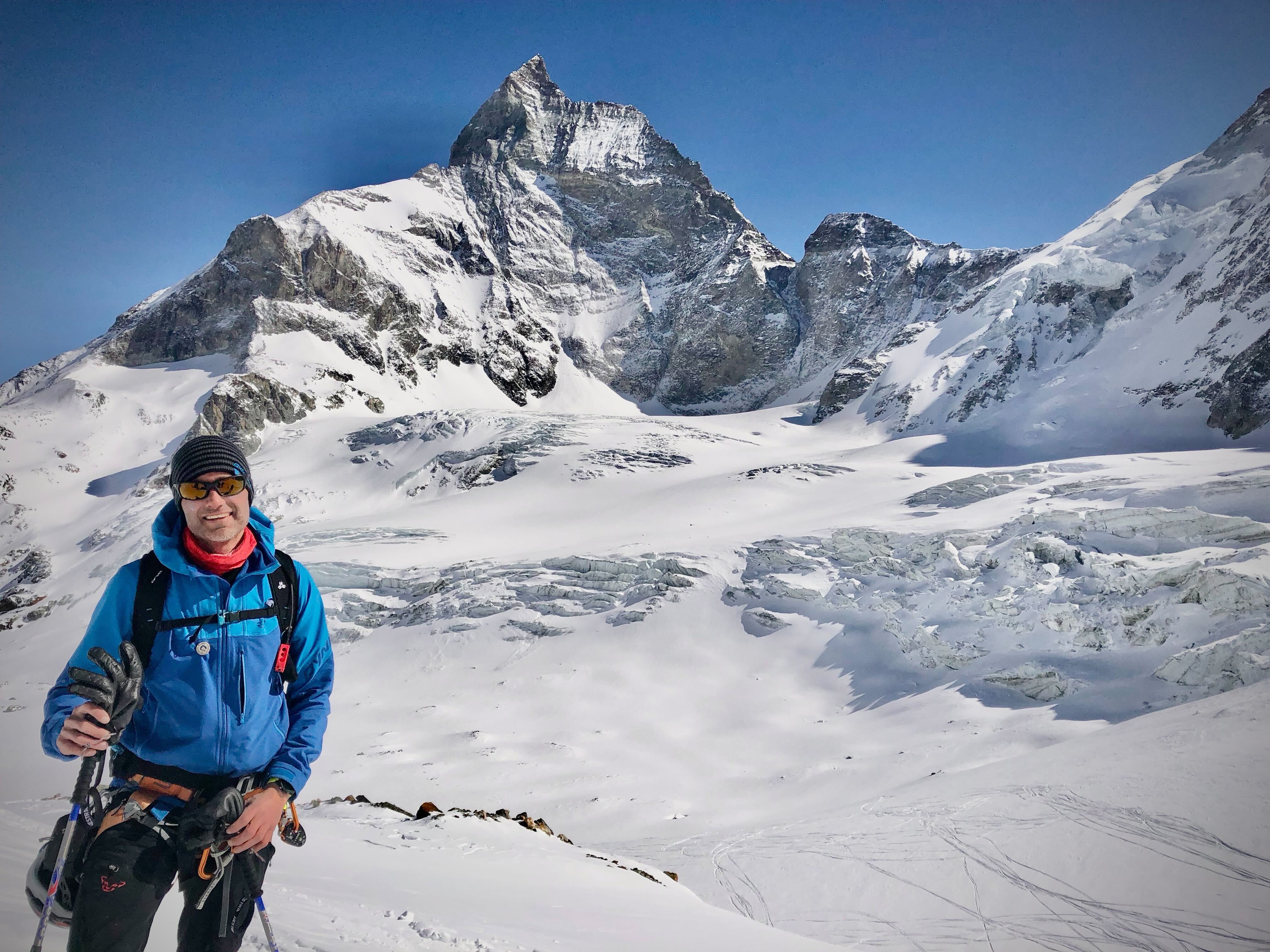 Hans Christian Wilson på en av sine mange turer fra Charmonix til Zermatt