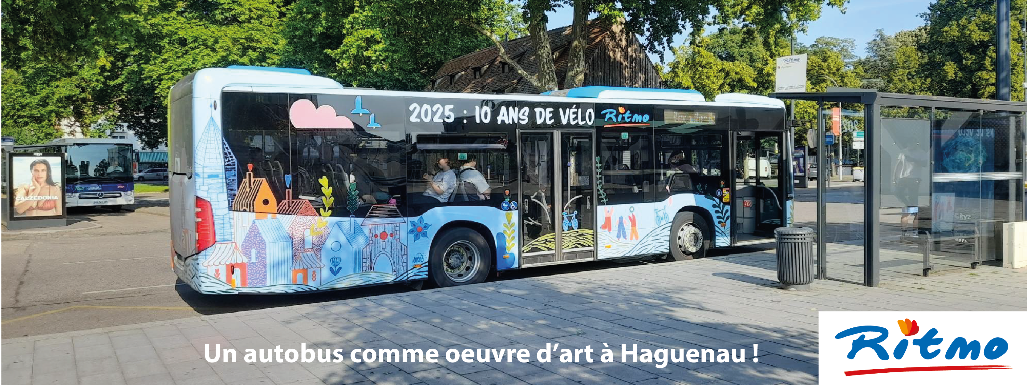 Un autobus comme oeuvre d'art à Haguenau