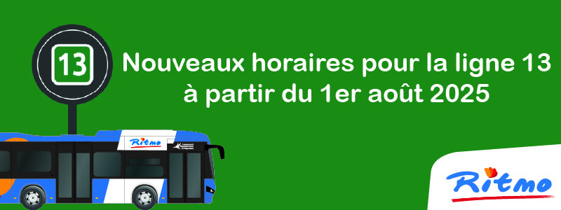 Ligne 13 changement horaire 1er aout