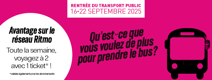 Rentrée du transport - Avantage sur le réseau Ritmo