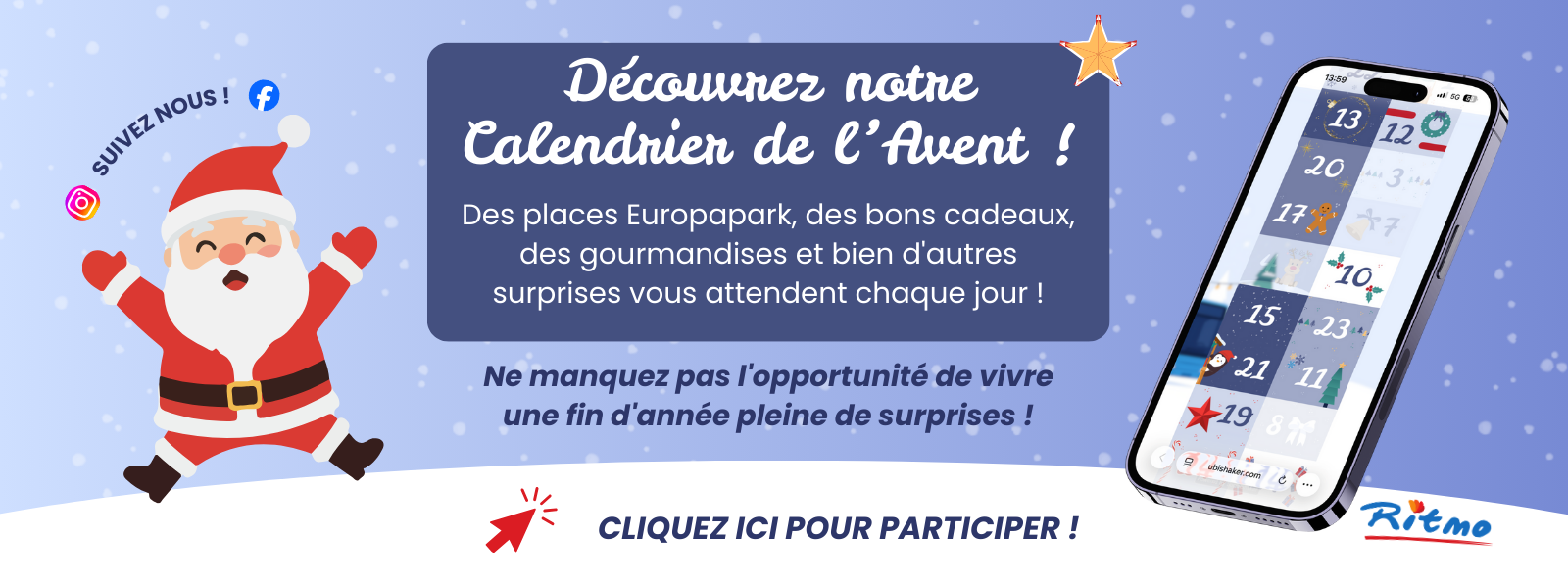 Découvrez notre Calendrier de l'Avent Ritmo