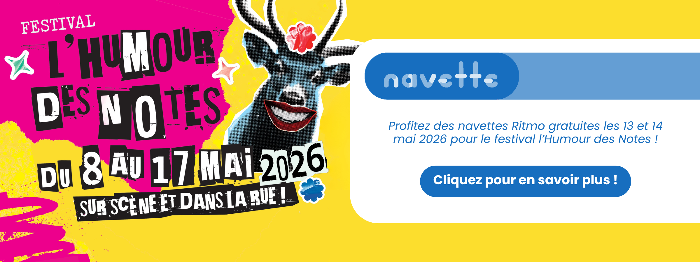 Horaires des navettes pour l'Humour des notes